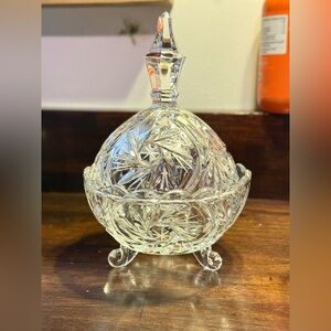 Vintage Crystal Czech/Bohemian Candy Dish
